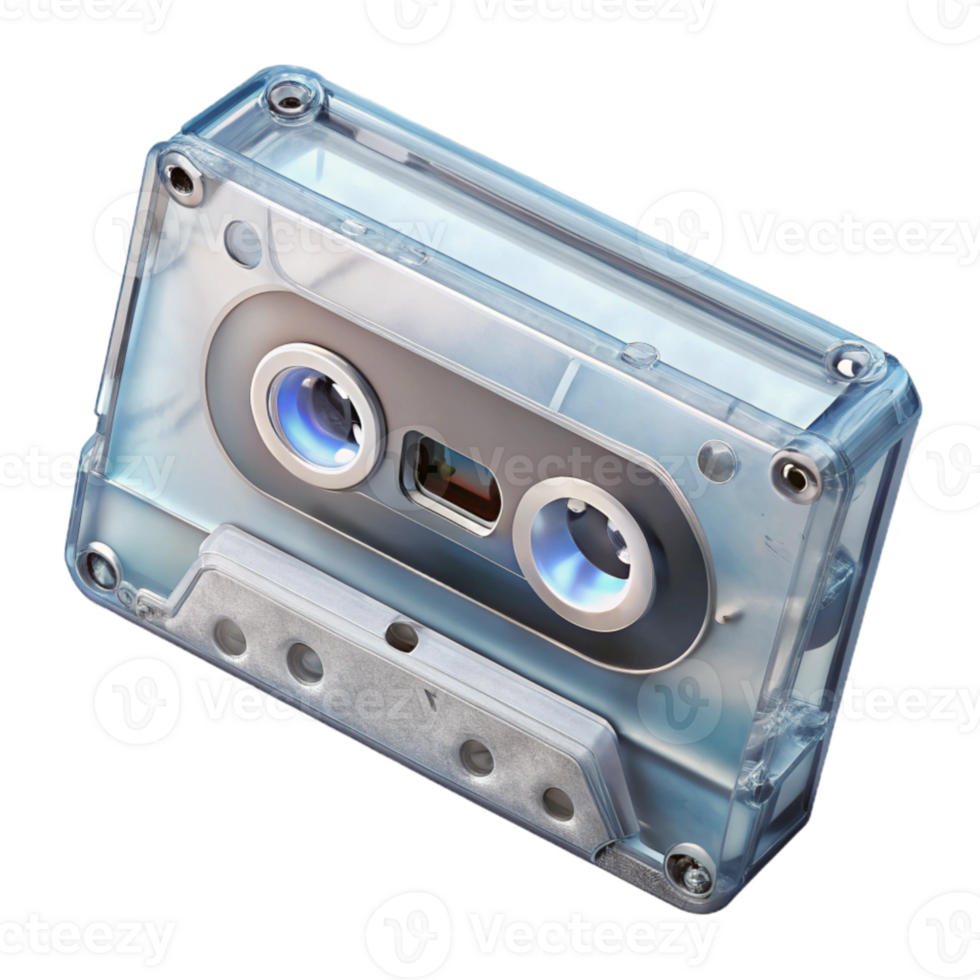 impressive classic Audio Cassette Tape Case Plastic Transparent Cutout original png