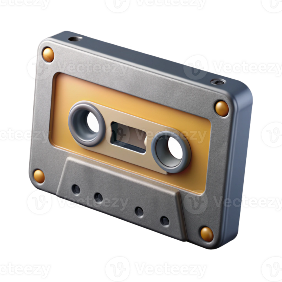 wonderful traditional Audio Cassette Tape Label Blank Design Cutout detailed png