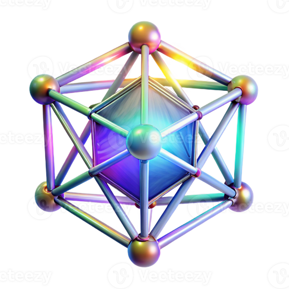elegant abstract Interconnected Crystalline Network authentic png