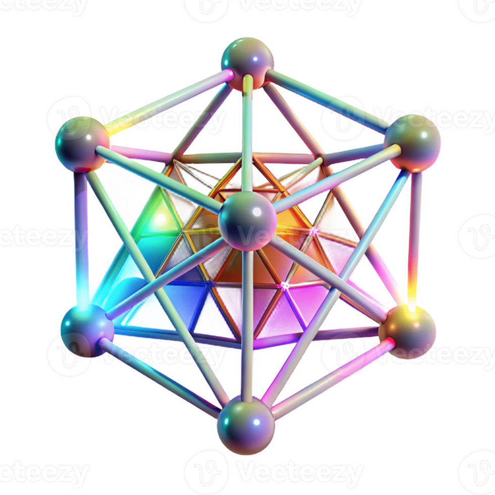 magnificent vintage Interconnected Crystalline Network png