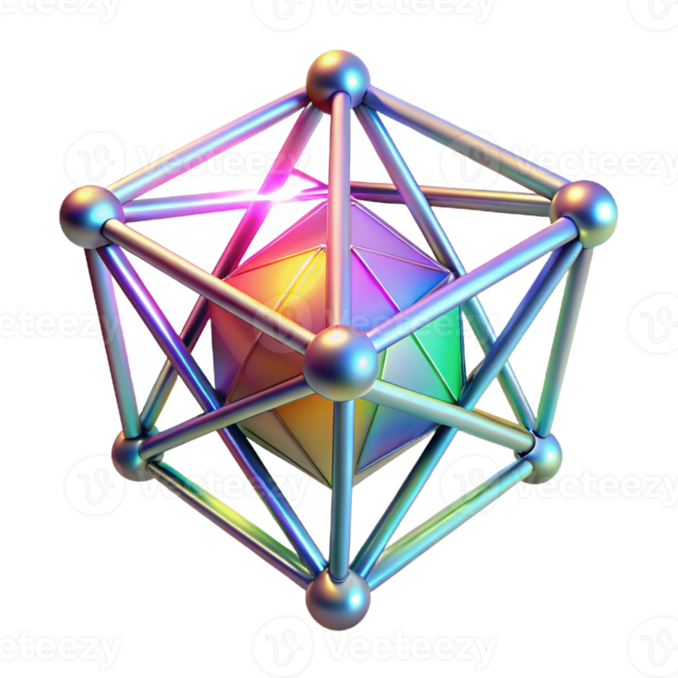 elegant traditional Interconnected Crystalline Network high quality png