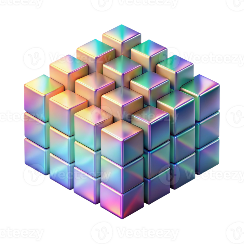 extraordinary classic Shimmering Holographic Pixel Field professional png