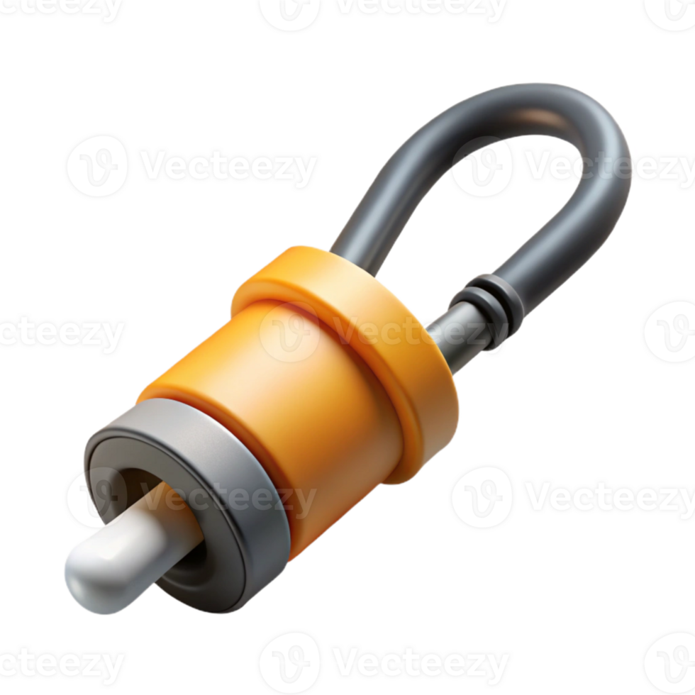vibrant abstract Audio Jack Stereo Plug Cutout with Realistic Detail high quality png