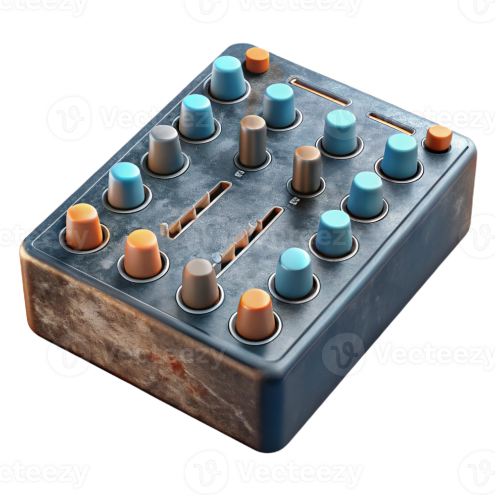 elegant artistic Audio Mixer Channel Strip Close Up detailed png