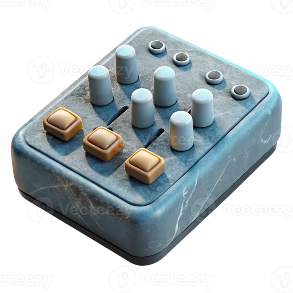 vibrant creative Audio Mixer Fader Knobs Plastic Material Cutout detailed png