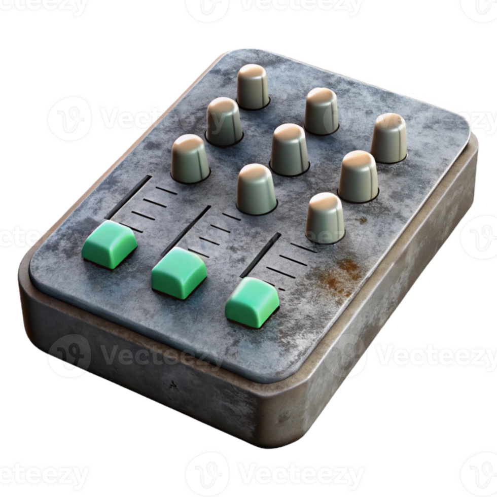 elegant abstract Audio Mixer Faders Close Up Element professional png