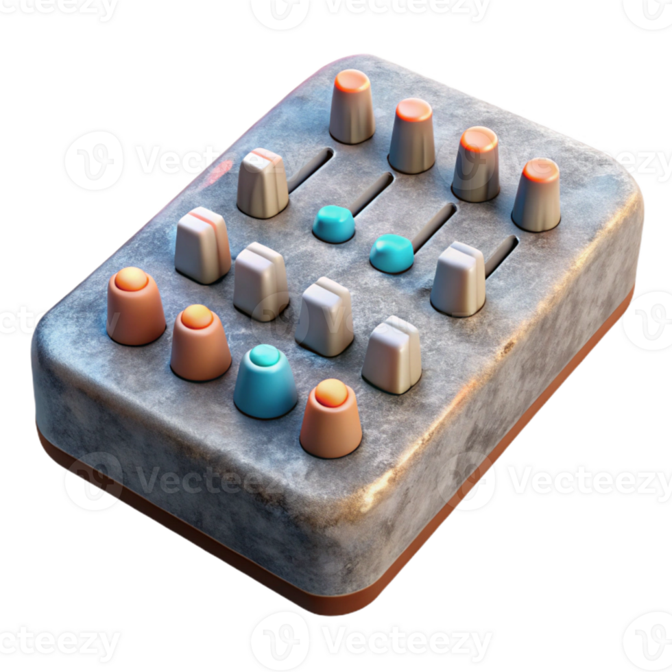 elegant abstract Audio Mixer Faders Close Up Element original png