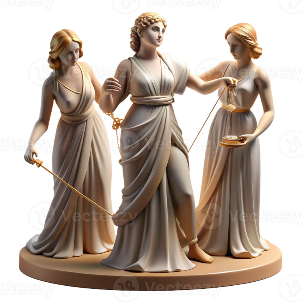 dramatic abstract The Fates Spin the Thread of Life detailed png