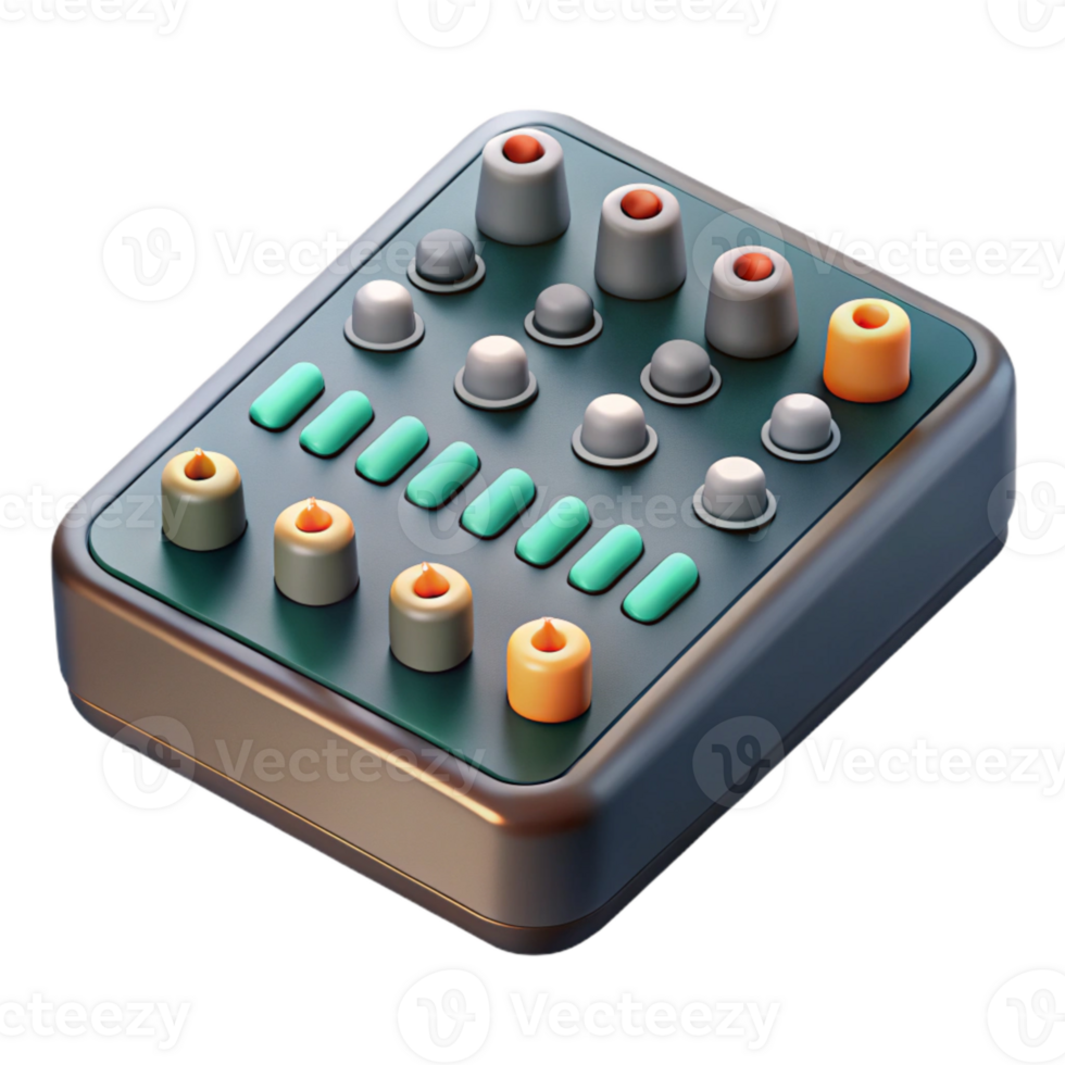 dramatic rustic Audio Mixer Top View Element high resolution png
