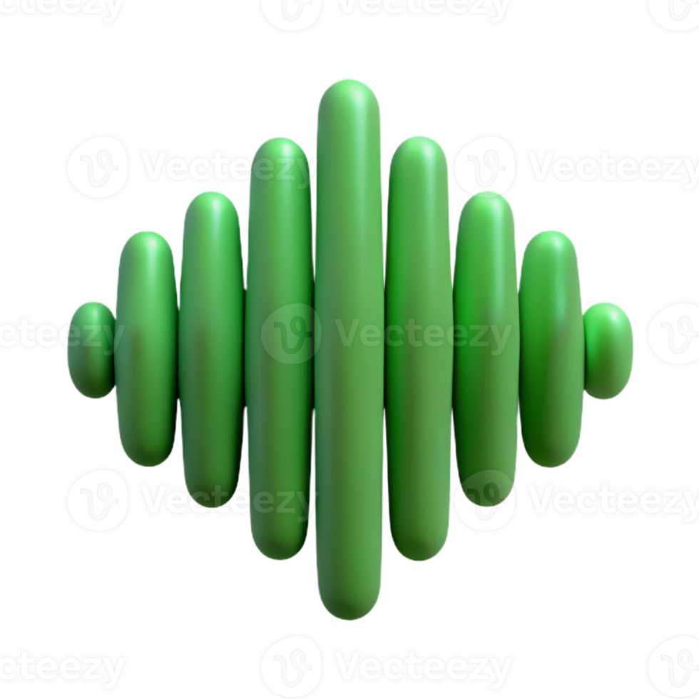 serene classic Audio Waveform Green Peaks Element authentic png