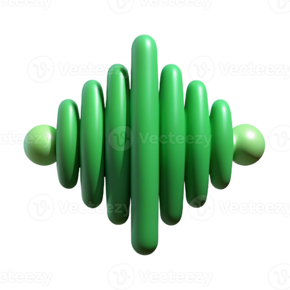 magnificent classic Audio Waveform Green Peaks Element high resolution png