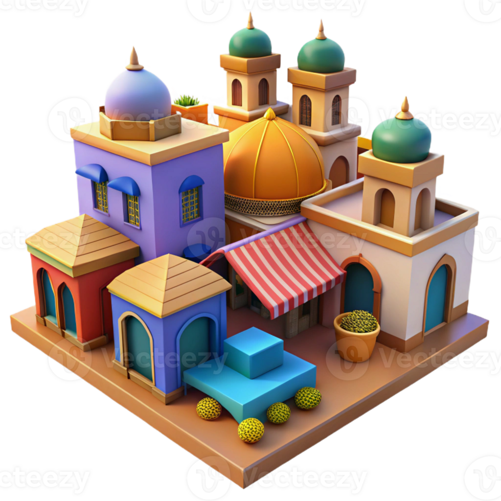 extraordinary rustic A Bustling Marketplace in a Moroccan City high resolution png