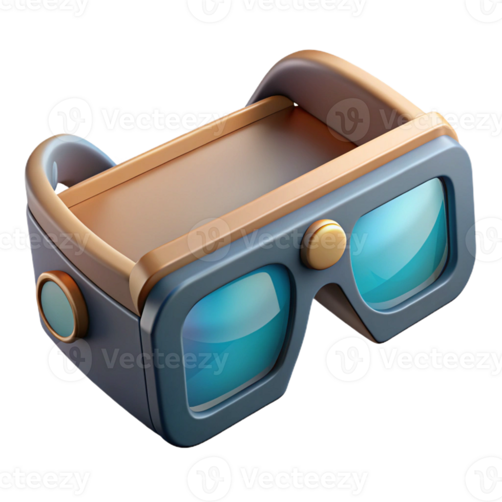 elegant abstract Augmented Reality Glasses Side View Element png