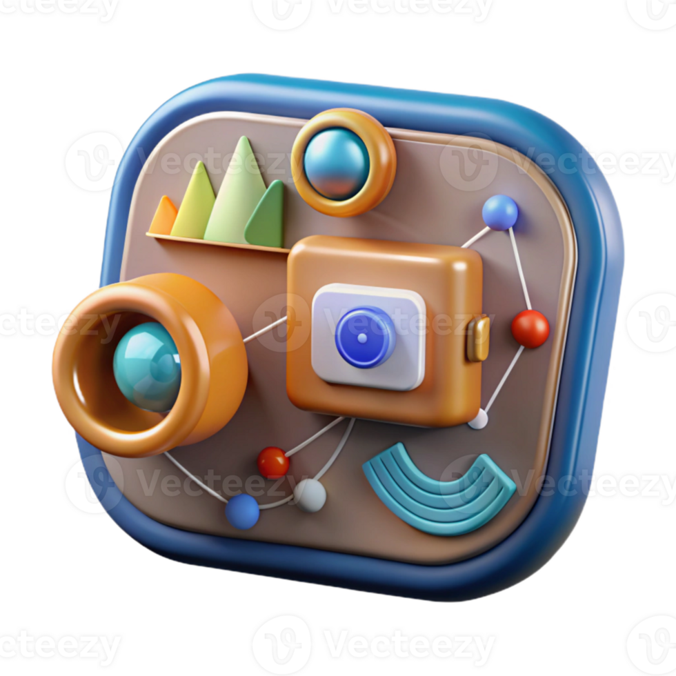 elegant traditional Augmented Reality Interface with Data Points Transparent Background png