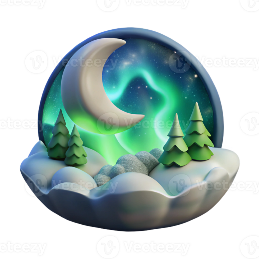 extraordinary rustic Aurora Borealis Photography Scene Cutout professional png