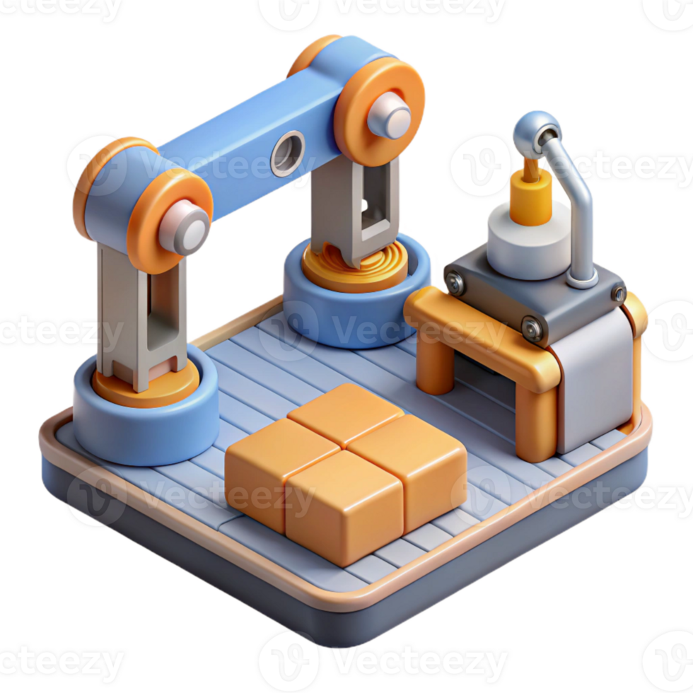 beautiful contemporary Automated Assembly Line Top View Cutout genuine png