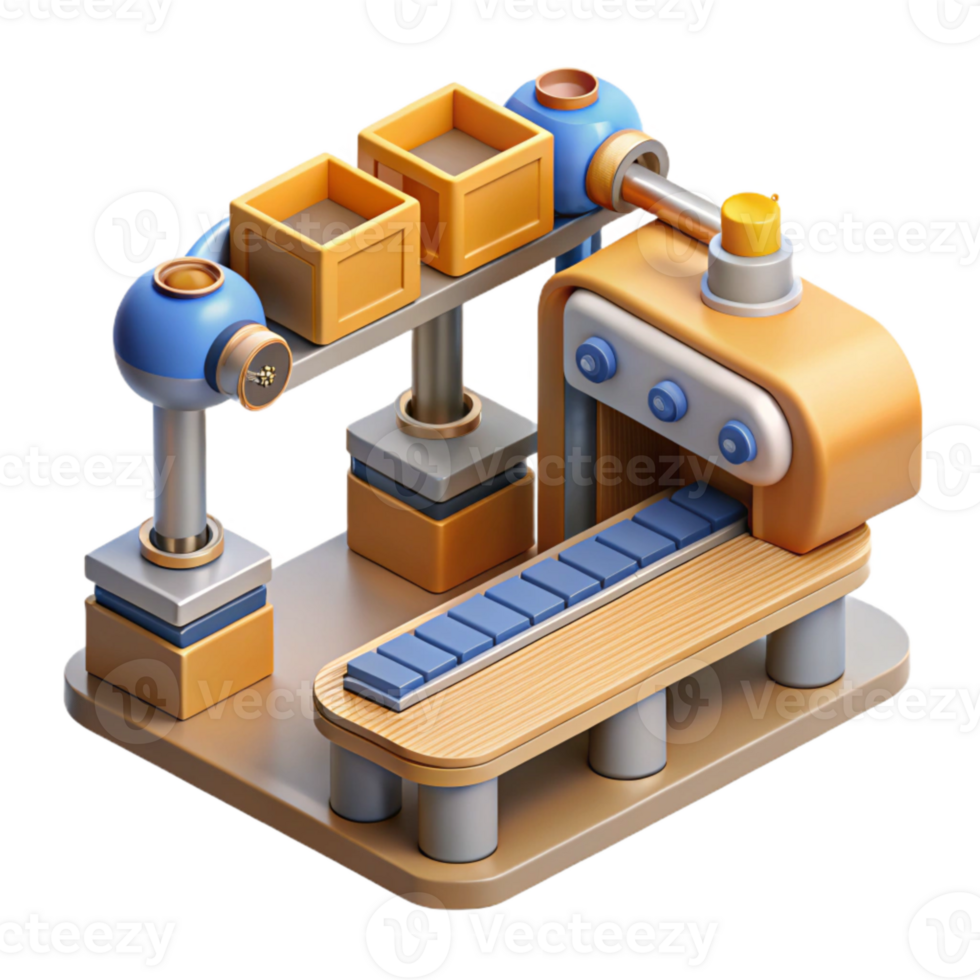 serene creative Automated Assembly Line Top View Cutout png