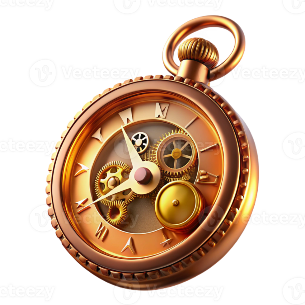 wonderful traditional A Steampunk Pocket Watch with Intricate premium png