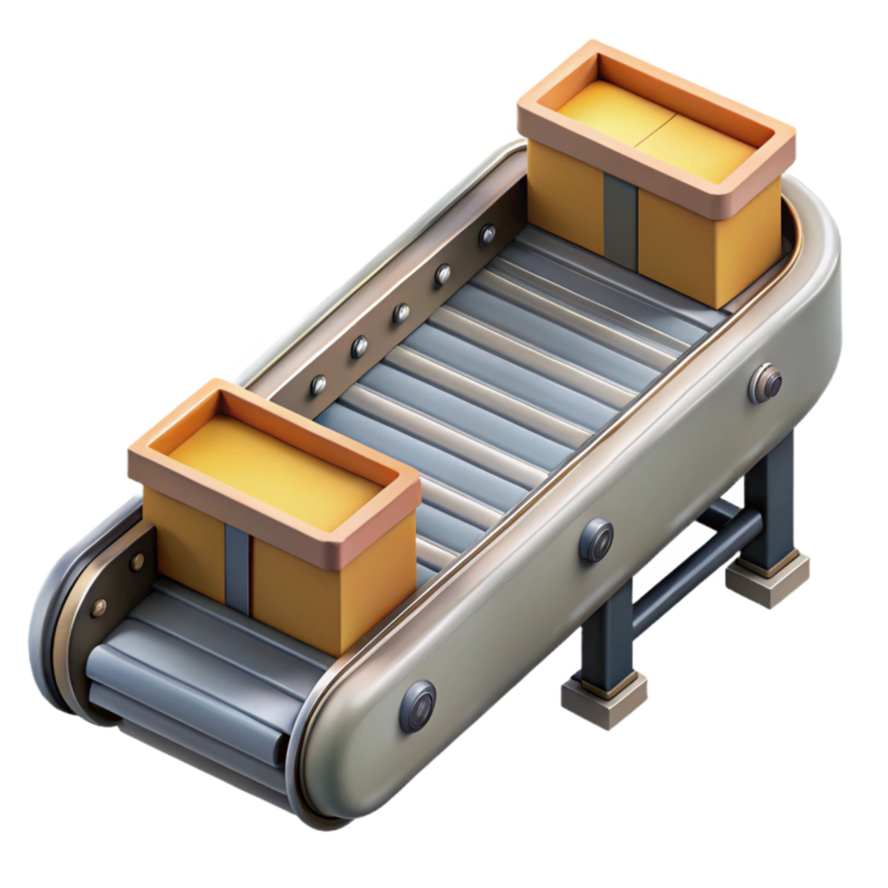 elegant traditional Automated Conveyor Belt Top View high quality png