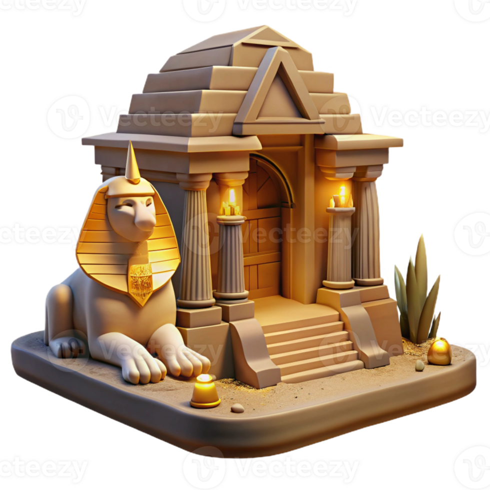 dramatic classic A Mysterious Sphinx Guarding an Ancient high quality png