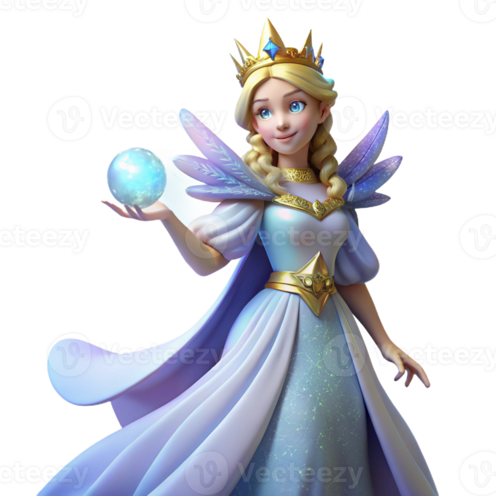 impressive vintage A Fairy Queen Holding a Glowing detailed png
