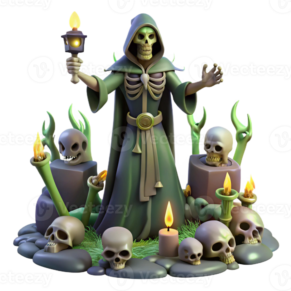 magnificent creative A Powerful Necromancer Summoning a Hord genuine png