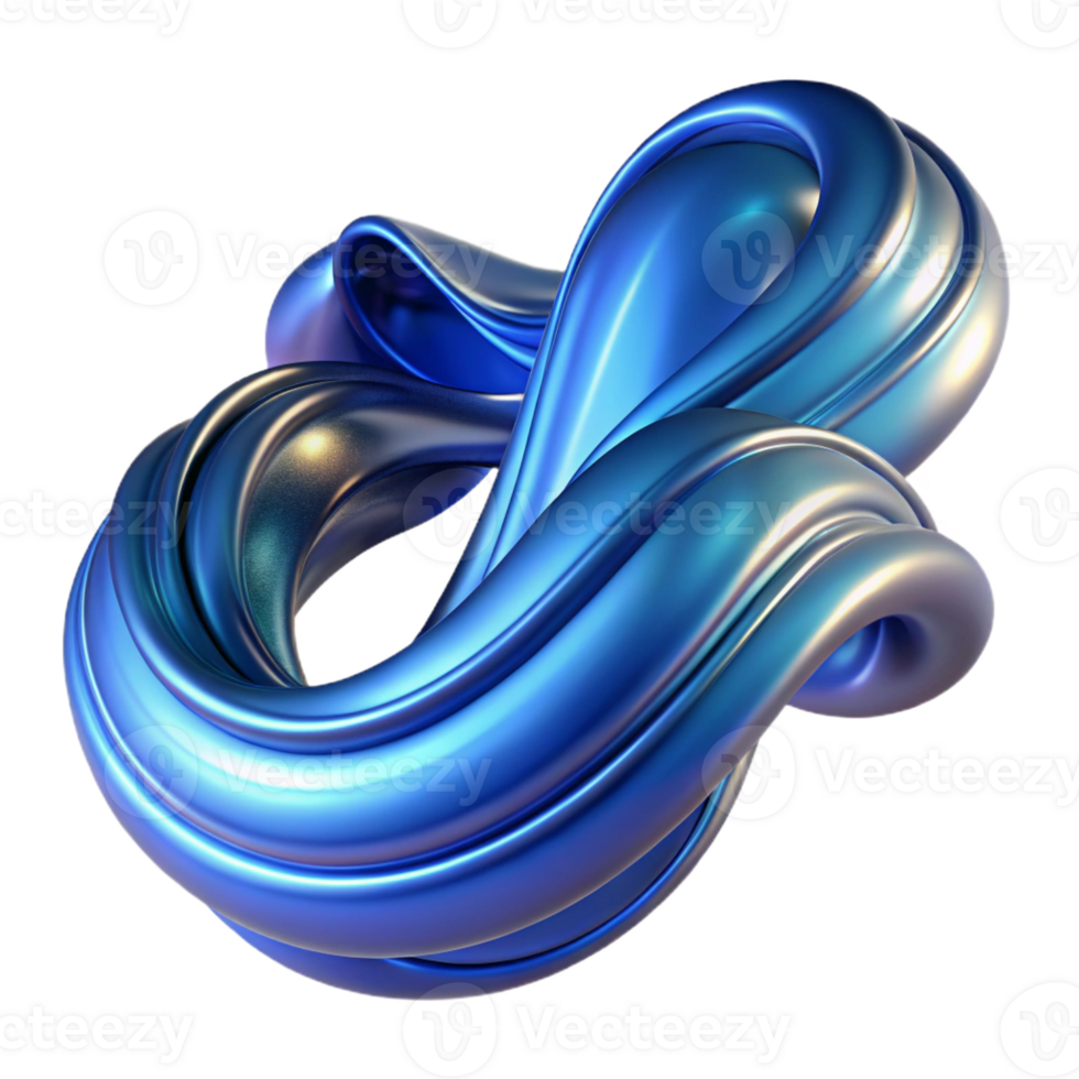 magnificent abstract Flowing Ribbons of Liquid Mercury Refle detailed png