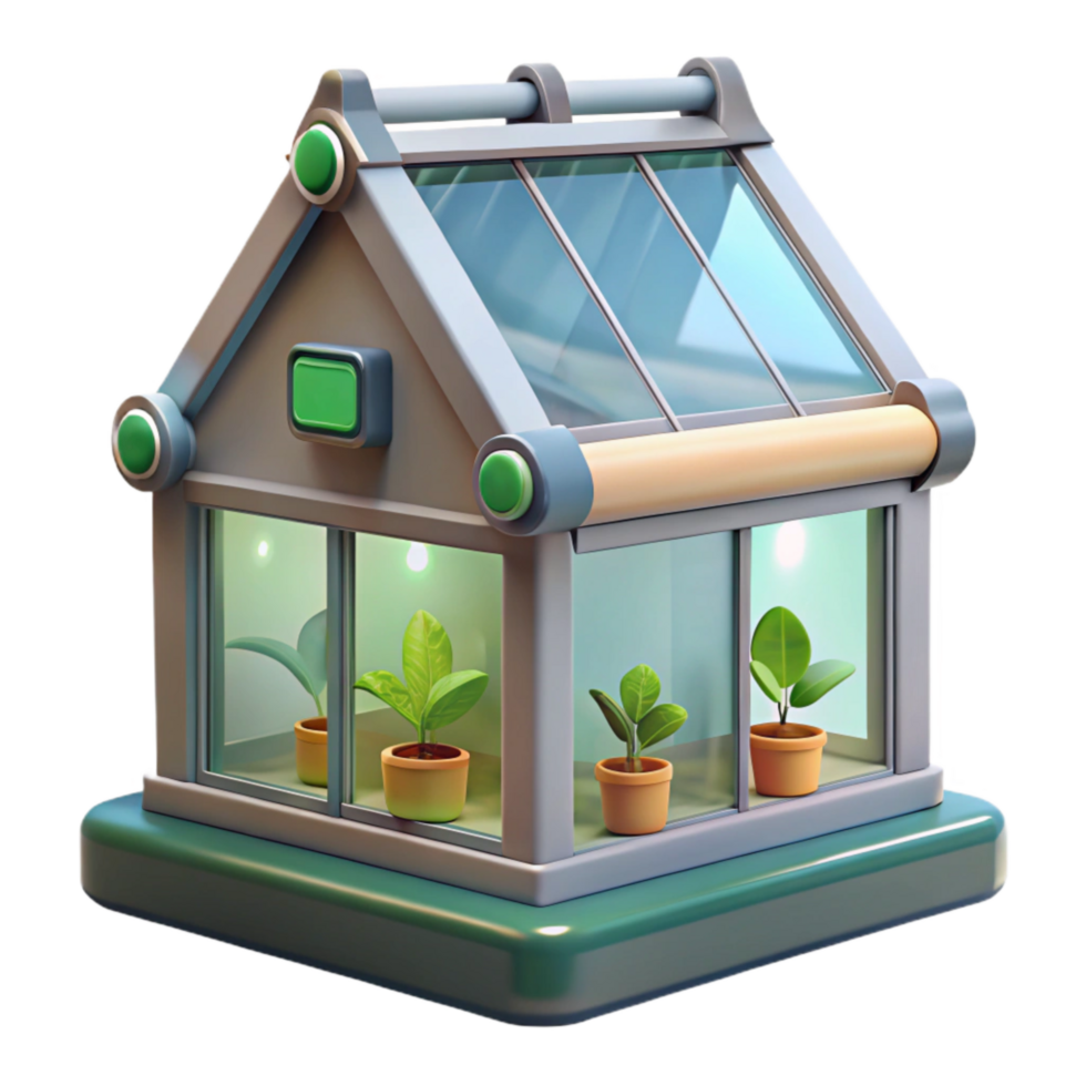 stunning artistic Automated Greenhouse Humidity Control System Transparent Background high quality png