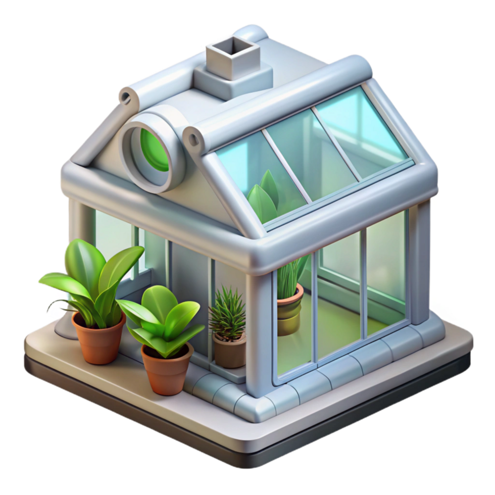impressive minimalist Automated Greenhouse Humidity Control System Transparent Background exclusive png