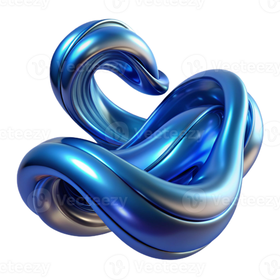 dramatic modern Flowing Ribbons of Liquid Mercury Refle high resolution png