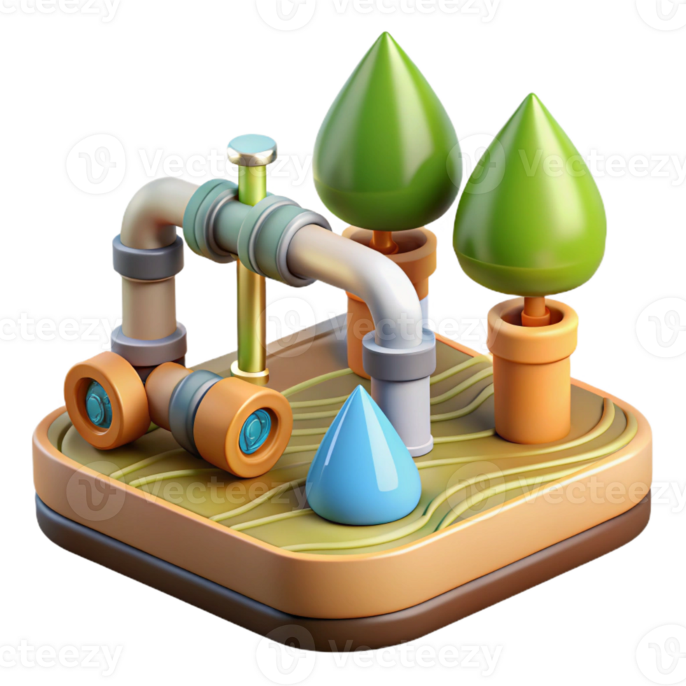 magnificent modern Automated Irrigation System with Drip Lines authentic png