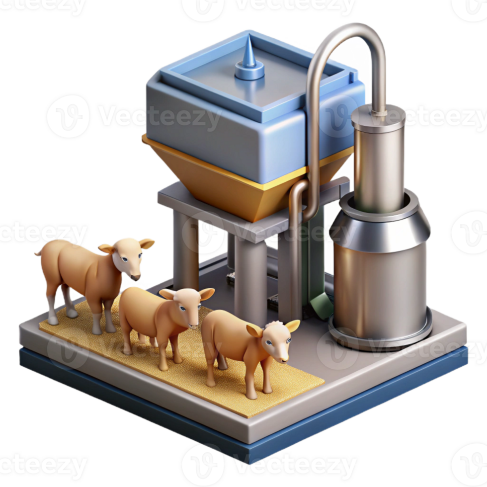 dramatic minimalist Automated Livestock Feeding System high quality png