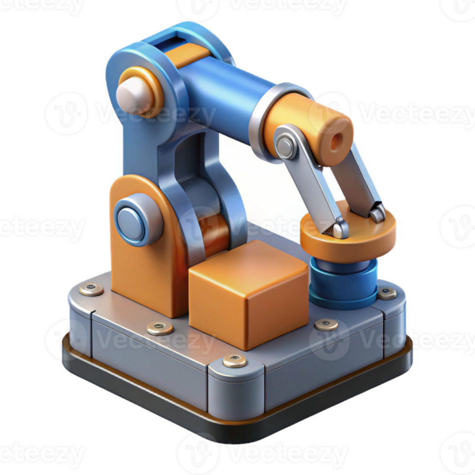 extraordinary contemporary Automated Painting Robot Isometric View detailed png