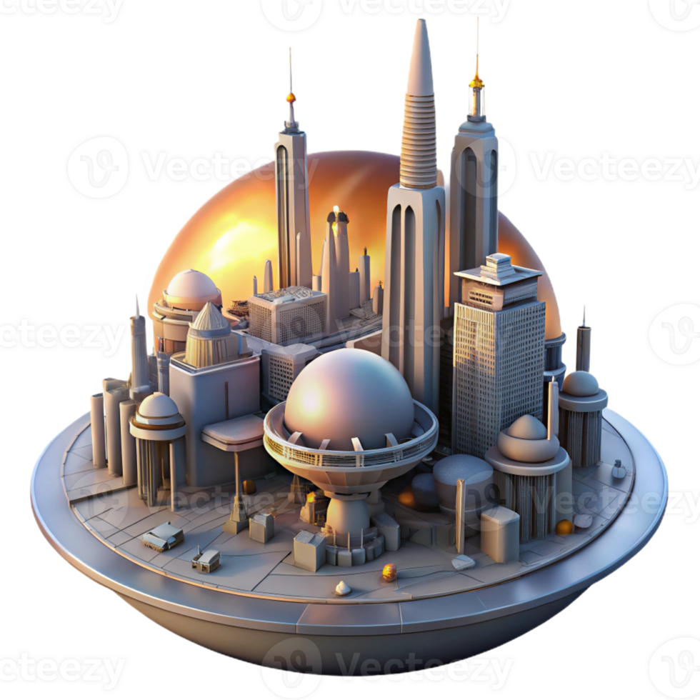 extraordinary minimalist A Futuristic City Built on a Giant Space exclusive png