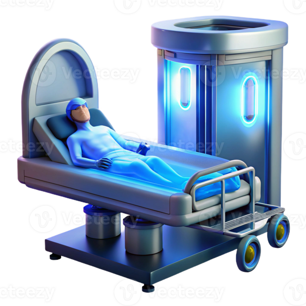beautiful traditional A Futuristic Hospital Room with a Patie high quality png