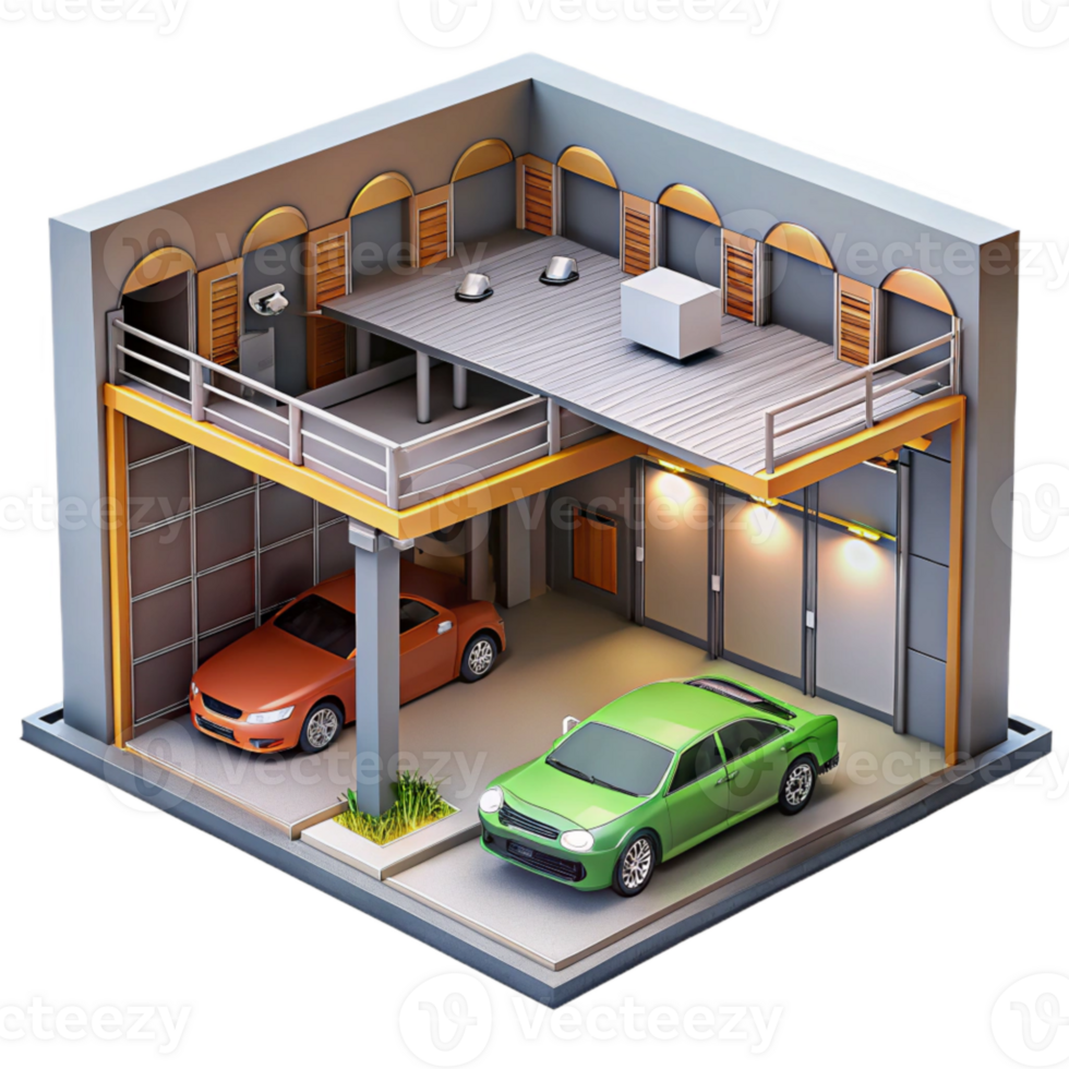 extraordinary traditional Automated Parking Garage Interior Transparent Background genuine png