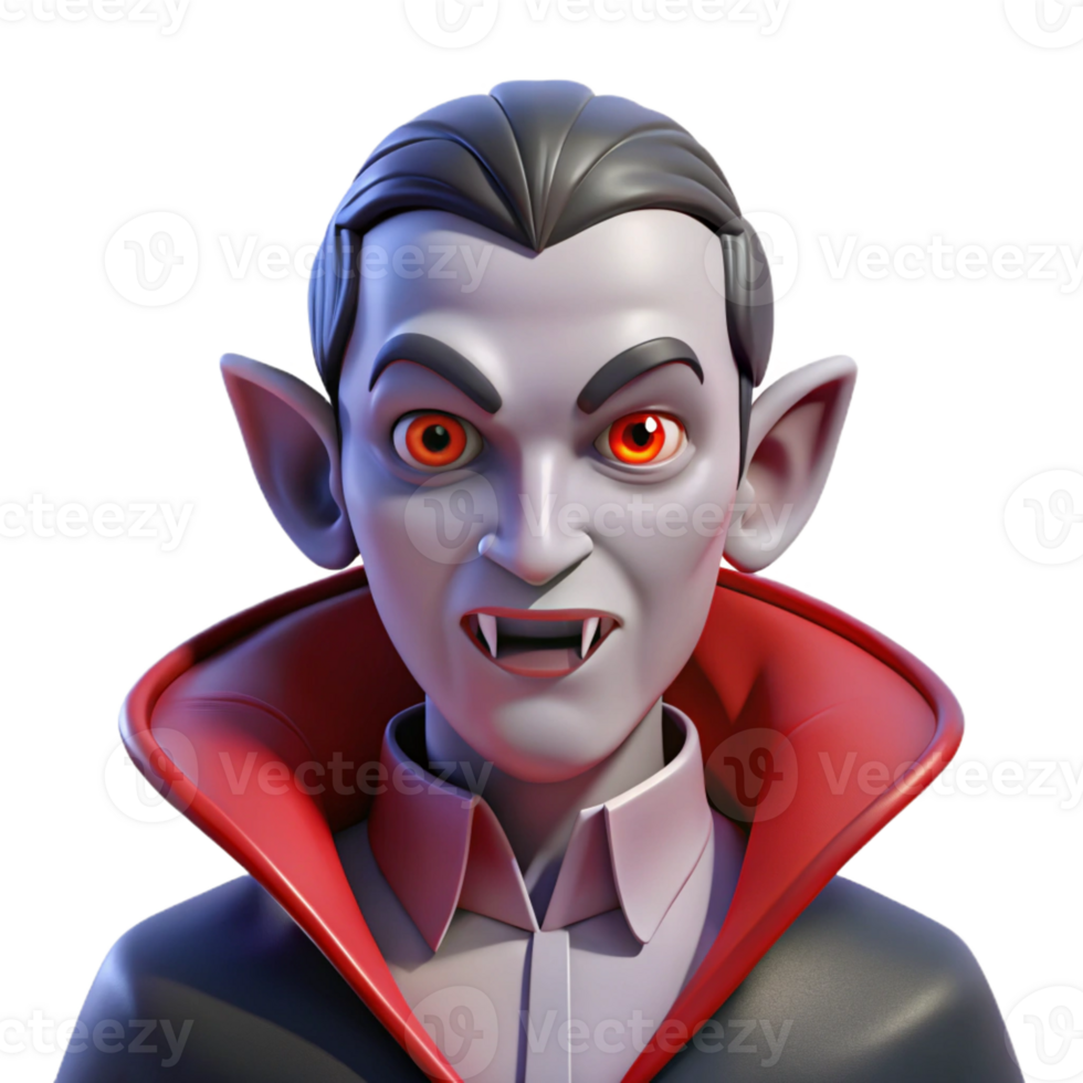 beautiful modern Portrait of a Vampire with Pale Skin And authentic png