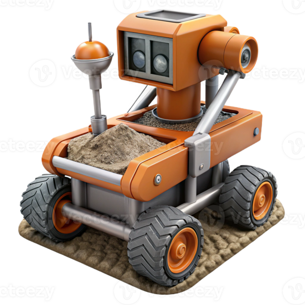 elegant artistic Automated Soil Sampling Robot Side View original png