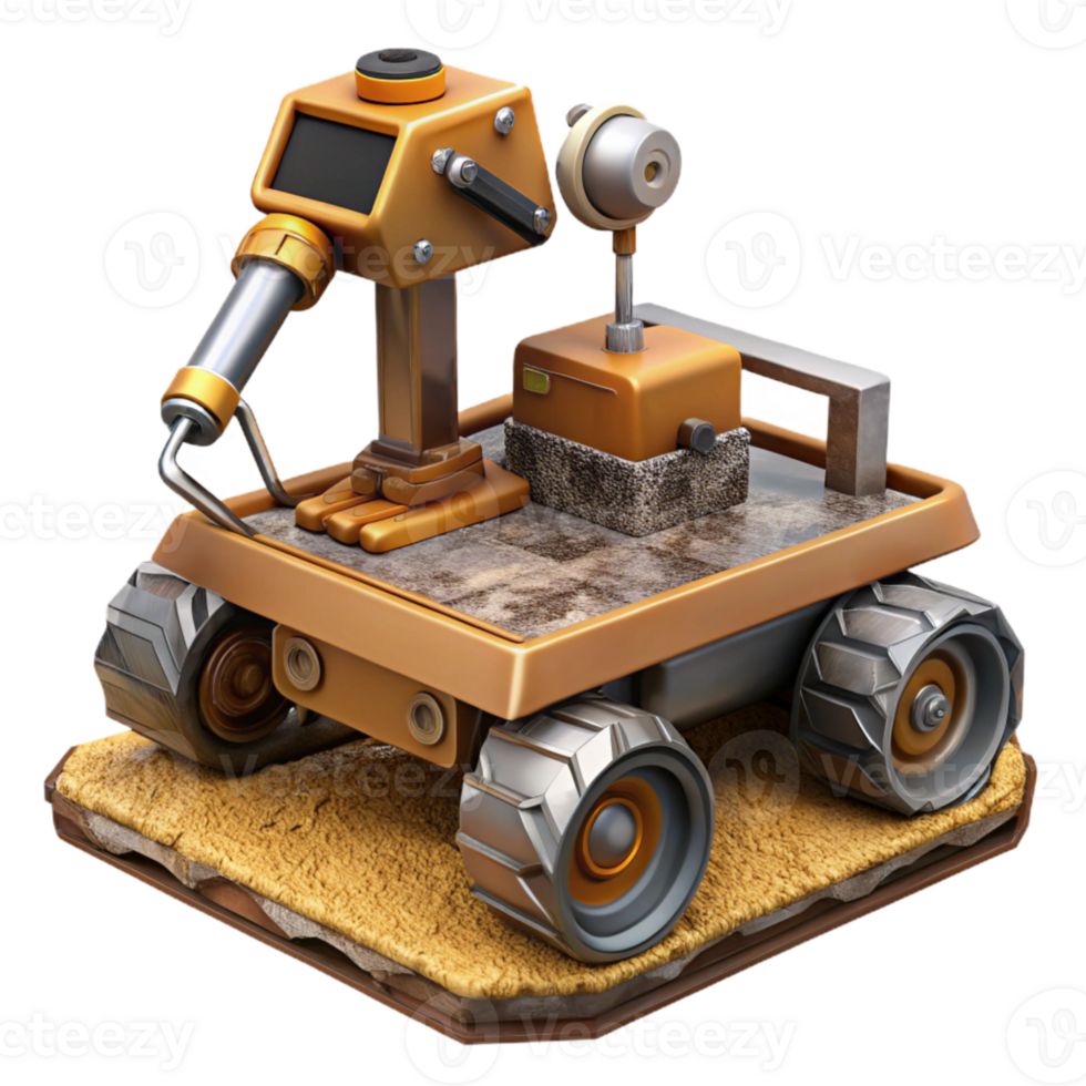 magnificent modern Automated Soil Sampling Robot Side View high resolution png