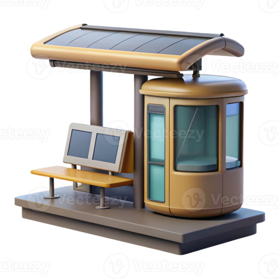 vibrant classic Automated Tram Stop Digital Signage Cutout high resolution png