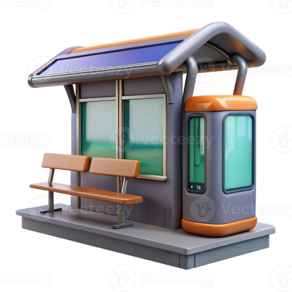 stunning minimalist Automated Tram Stop Digital Signage Cutout original png
