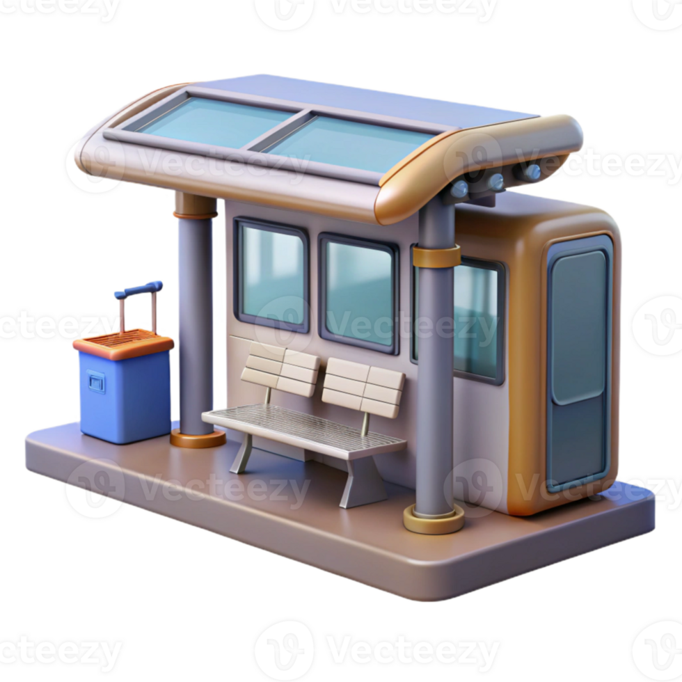 stunning classic Automated Tram Stop Digital Signage Cutout original png