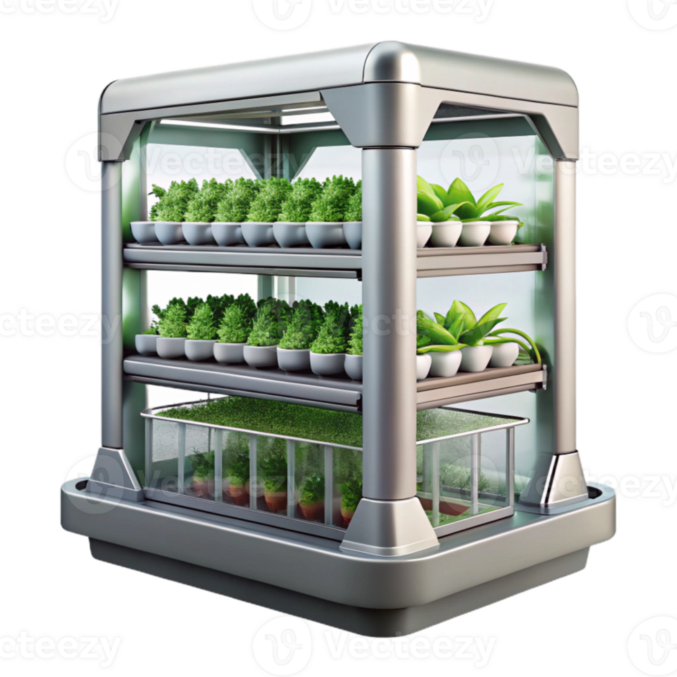 vibrant creative Automated Vertical Farming System Transparent Background professional png