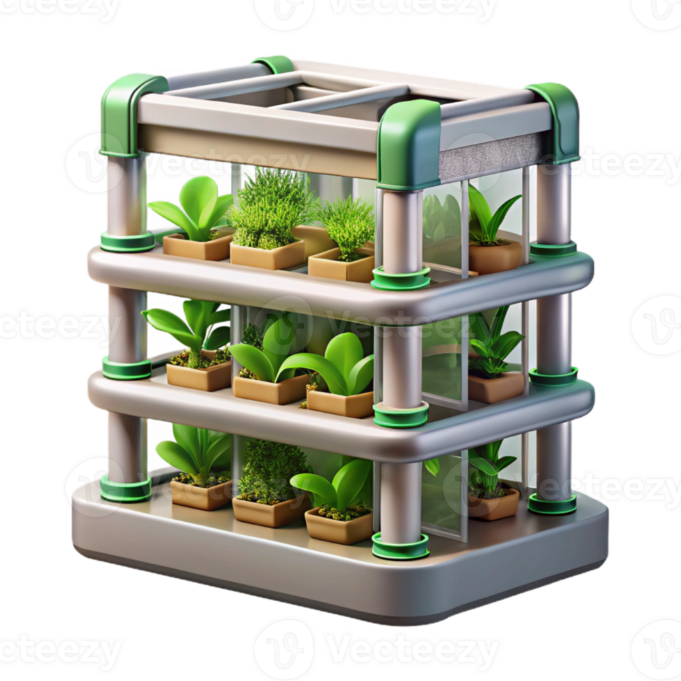 beautiful artistic Automated Vertical Farming System Transparent Background exclusive png