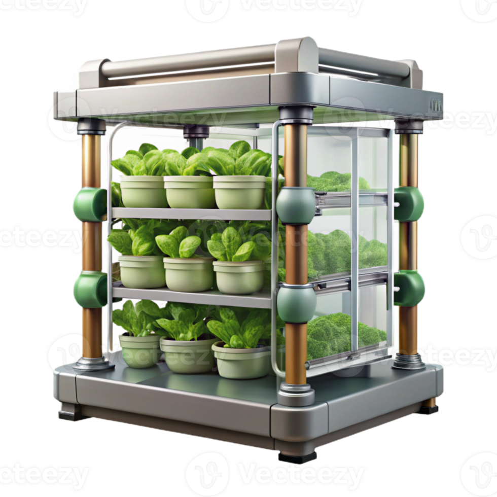 dramatic artistic Automated Vertical Farming System Transparent Background png