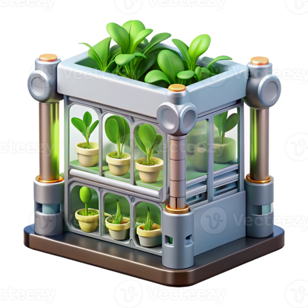 impressive creative Automated Vertical Farming System Transparent Background detailed png