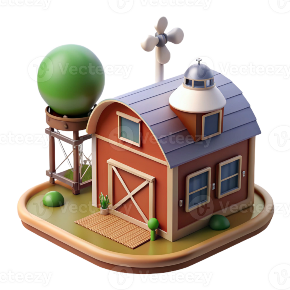 vibrant contemporary Automated Weather Station on Farm Cutout professional png