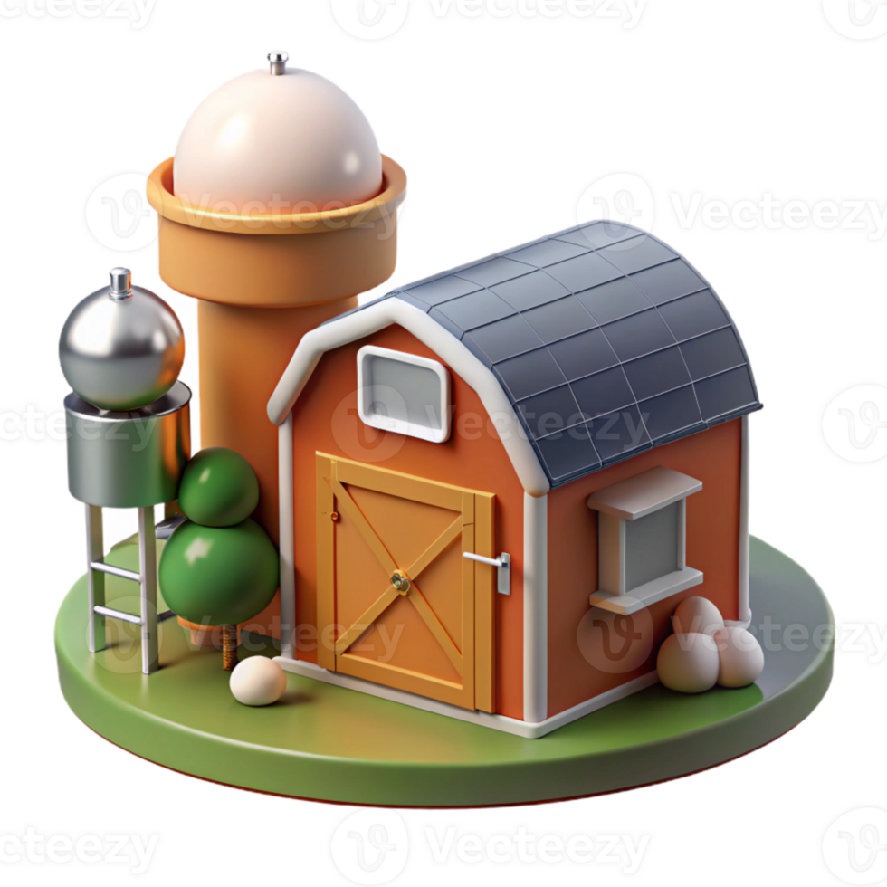 elegant vintage Automated Weather Station on Farm Cutout premium png