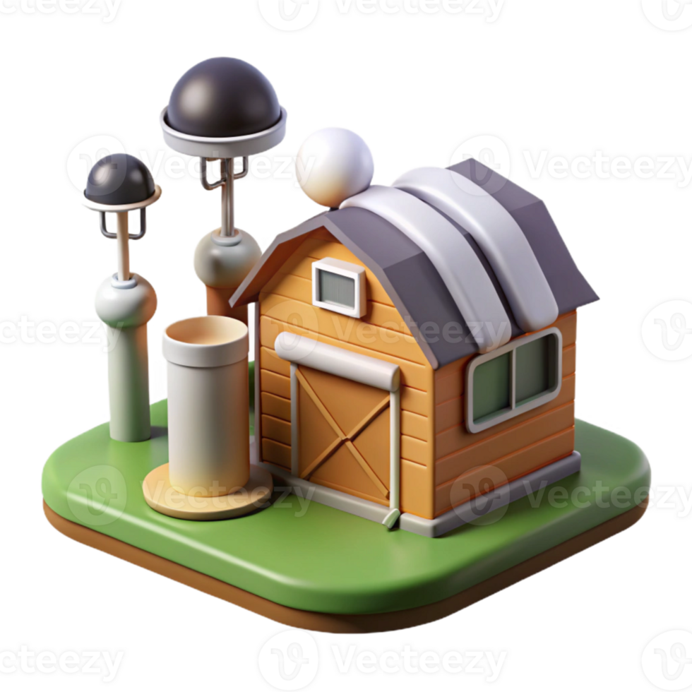 elegant abstract Automated Weather Station on Farm Cutout high resolution png