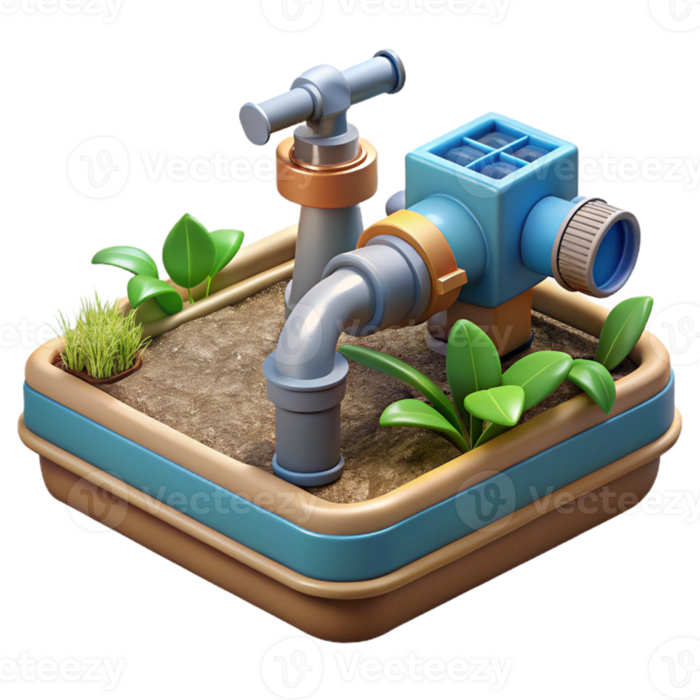 magnificent modern Automatic Irrigation System at Work Cutout Element original png